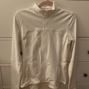 White Lululemon athletic jacket